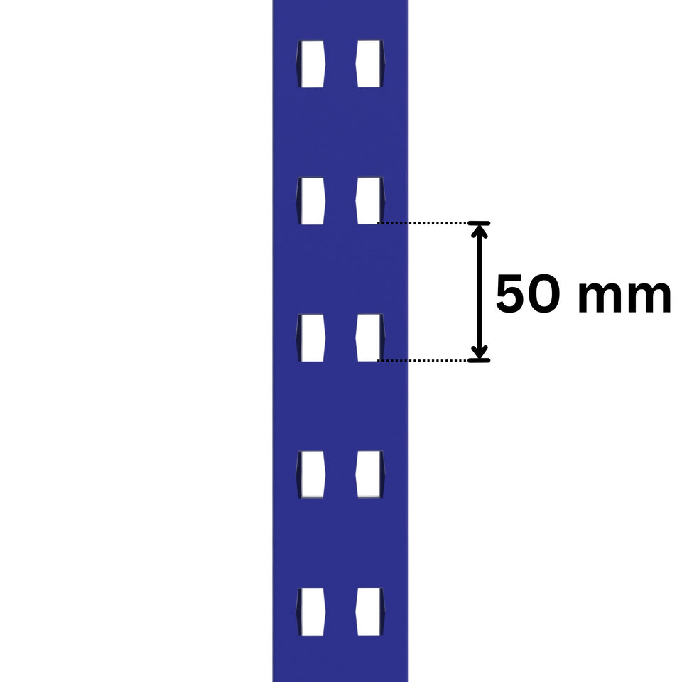 Werkbank op wielen - Blauw - Alle afmetingen - 2 niveaus - Werkblad 25 mm - Laag model
