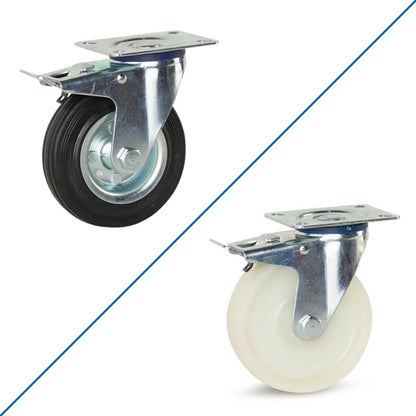 Werkbank op wielen - Dubbele opbouw - Galva - Alle afmetingen - 3 niveaus - Werkblad 30 mm