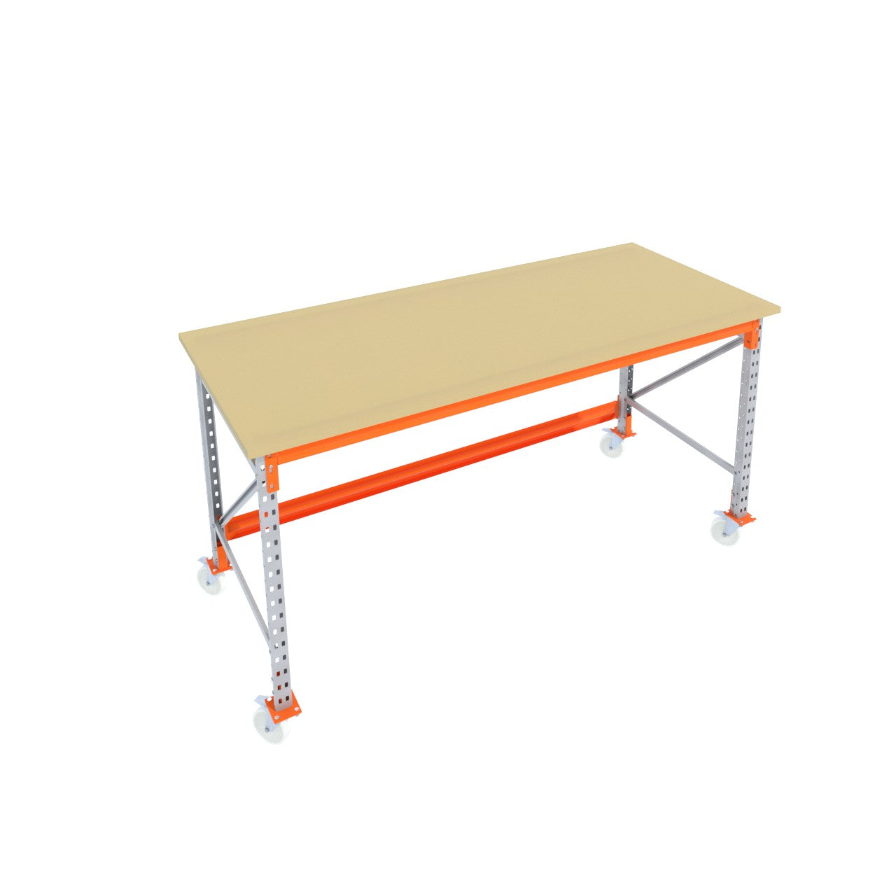 Werkbank op wielen - Galva -  Alle afmetingen - Werkblad 30 mm